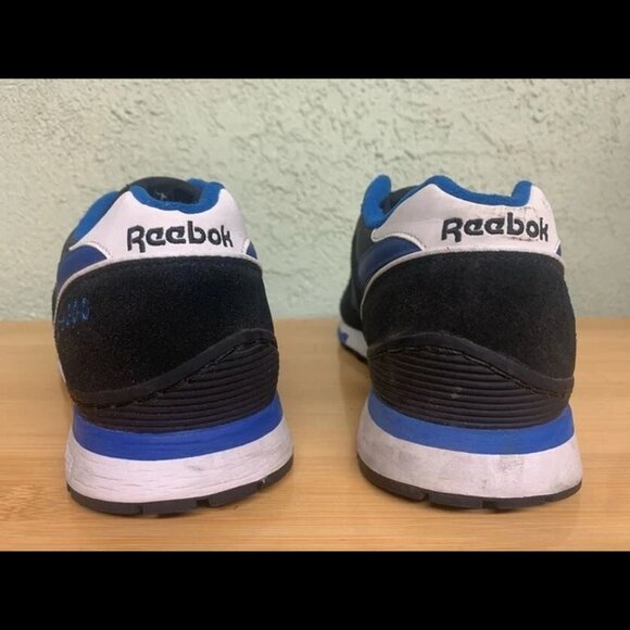 Size 10‎ - Reebok Lifestyle GL 6000 V47346 Mens Black Trust Blue Sneaker Shoes - Picture 6 of 8